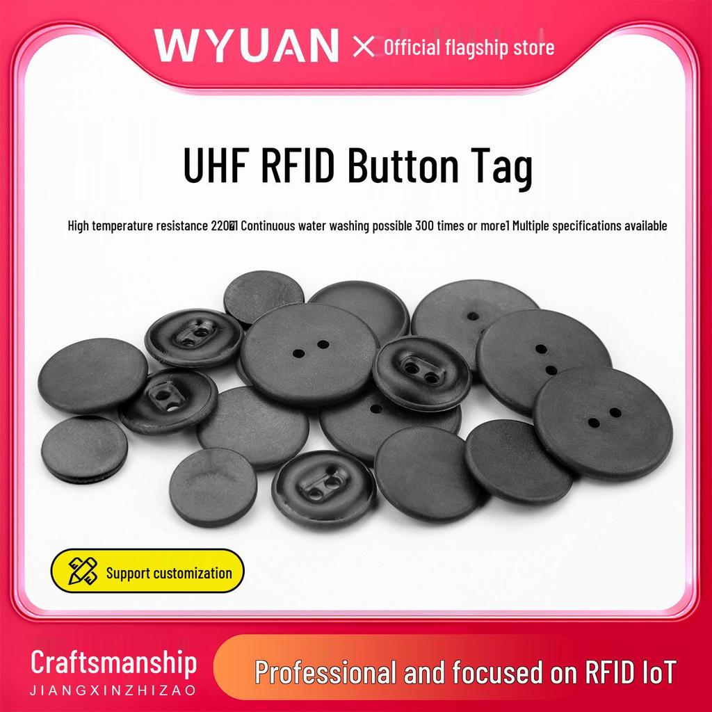 WYUAN Ultra-High Frequency RFID Tag: Heat-Resistant UHF Laundry Label for Fabric Management