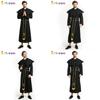 Stunning Black And Gold Priest Costume For Men Perfect For Halloween Stage Performances