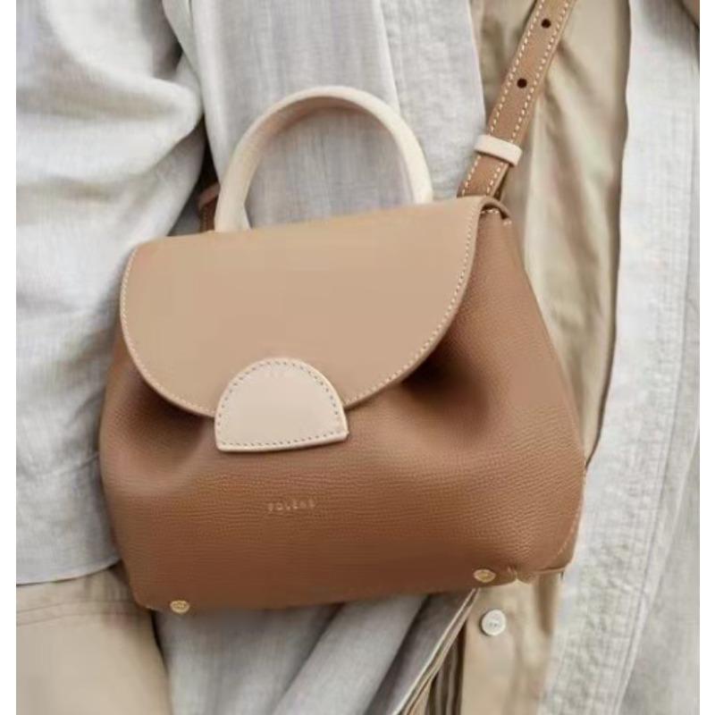 Light Luxury High-end Polene Classic Smiley Face Bag Cowhide Texture Niche Design Single Shoulder Crossbody Pig Bag Versatile