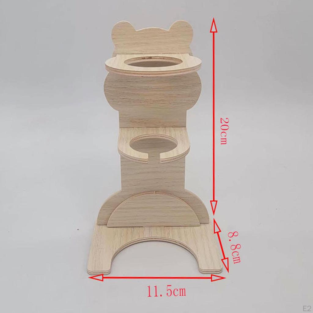 Držák na láhev s vodou pro křečka Nepropustný Domácí Dřevěný Držák Dávkovač pro