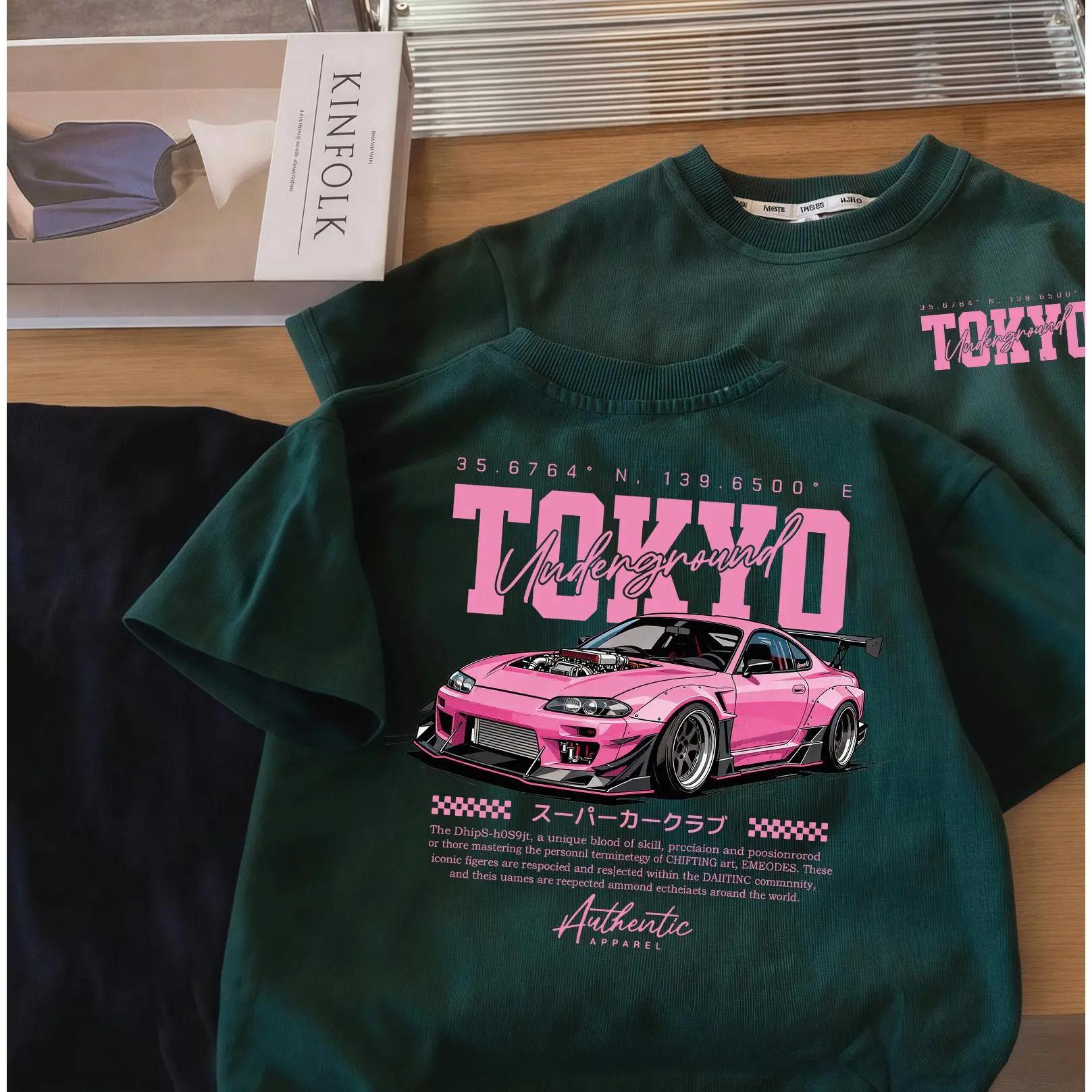 

Kids Short Sleeve T-Shirt, Letter & Car Print, Crew Neck, Casual Comfort All-Match Daily Top 100cm