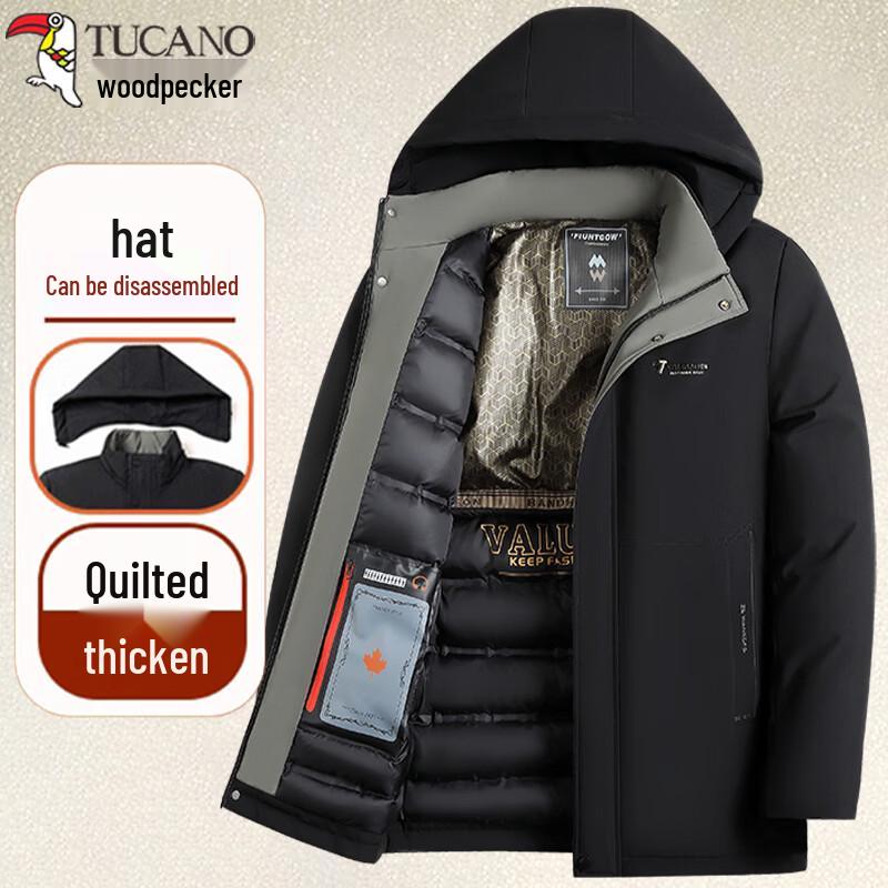 TUCANO Men s Winter Thickened Hooded Cotton Jacket 2XL