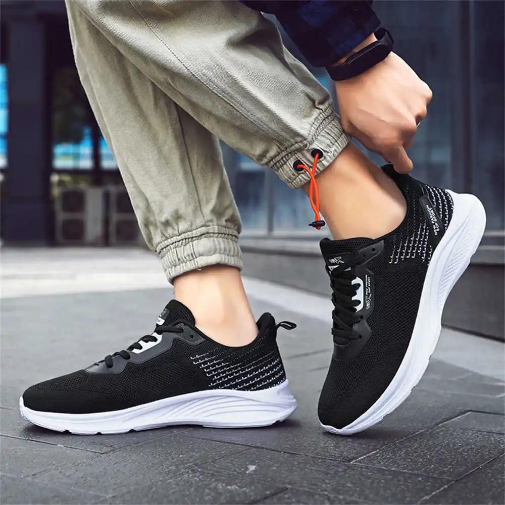 FashionBlack Round Nose Man's Sports Basketball Black School Shoes Basketball Sneakers 48 Size Loafersy Exercise New Season