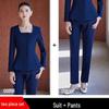 Elegant Women's Autumn/Winter Suit Set for Hotel Receptionist and Beauty Salon Workwear