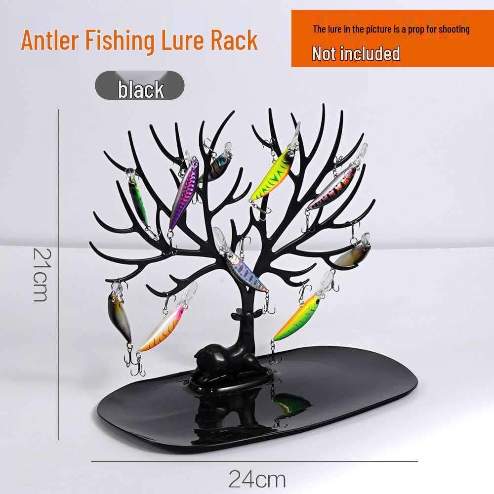

Fishing Lure & Bait Display Stand with Hanging Accessories Collection
