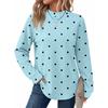 Damen Vintage Polka Dot Oberteil, Lässige Vielseitige Bluse für den Alltag