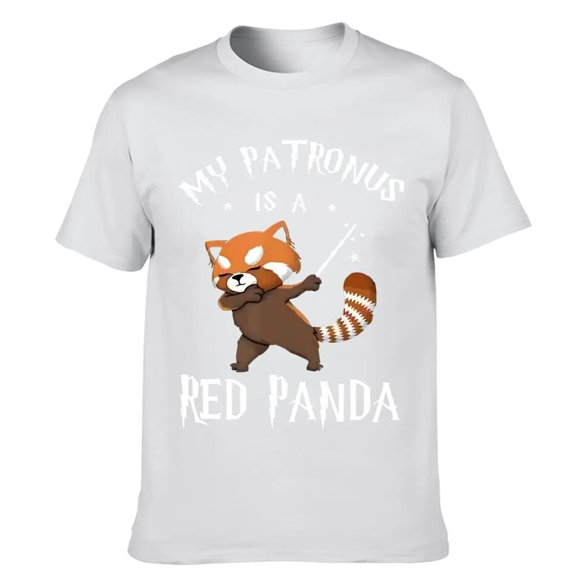 

Мой Патронус - Красная Панда Рубашка Женская для Любительницы Панды Женская Футболка Футболка Стандартный Крой Короткий Рукав Топы Рубашки для Женщин 4XL