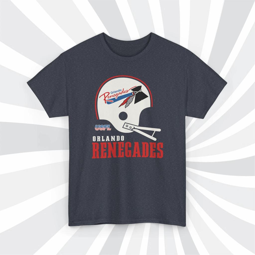 Orlando Renegades 1985 USFL Vintage Football Navy Heather T shirt