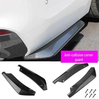 Protection d'angle arrière anti-collision en fibre de carbone modifiée pour queue de voiture, décoration universelle, modification de spoiler de lèvre.