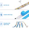 IP65 Wasserdichter 2835 LED-Streifen 5M 12V, 300LED Flexibles Bandlicht, Weiß Warmweiß Blau Grün Rot für Heimdekoration
