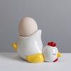 Porcelánové držáky na vejce Roztomilý a pevný design kuřete nebo kachny Podnos na vejce Ideální pro rodinné brunche nebo setkání s přáteli