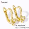 18K Gold Plated Brass Inlaid Zircon Earwires Fixtures,Hollow Shvenzy Earring Hooks Clasps For DIY Earring Making Findings