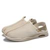 Men's Sandals Summer Hollow Men Shoes Breathable Mens Slip-On Beach Shoes Soft Sole Lazy Mesh Shoes Man Casual Sport Sandal