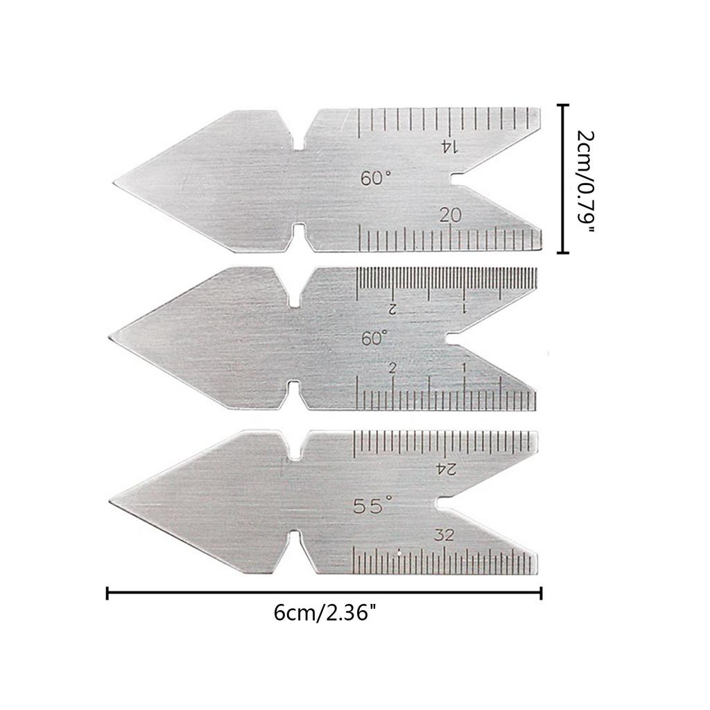 Stainless Steel Screw Thread Pitch Gauge Center Gauges Tool Set Thread Plug Gage Measuring Tool Metric & America Type