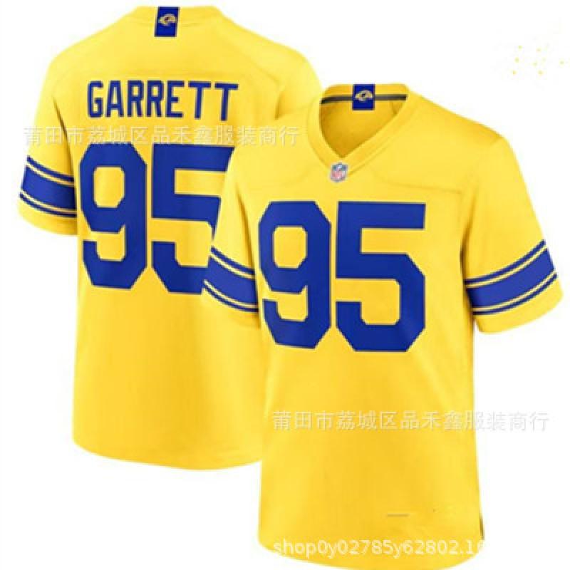 Men Women Cotton Football Jersey Rams Team Donald 99 Macua 12 9 23 Embroidered Sport Shirt Winter