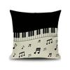 Piano Key Wonderful Notes Decorative Pillowcase Car Sofa Art Piece Office Seat Cushion Cover Home Decoration