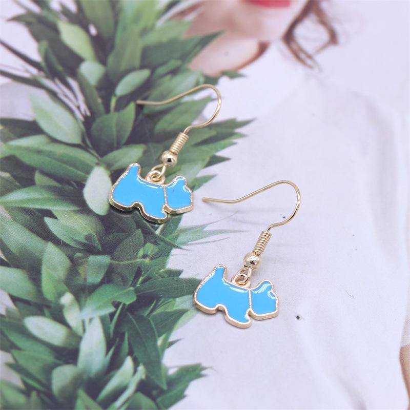 Adorable Alloy Puppy Pendant Earrings - Fashionable and Versatile Accessories