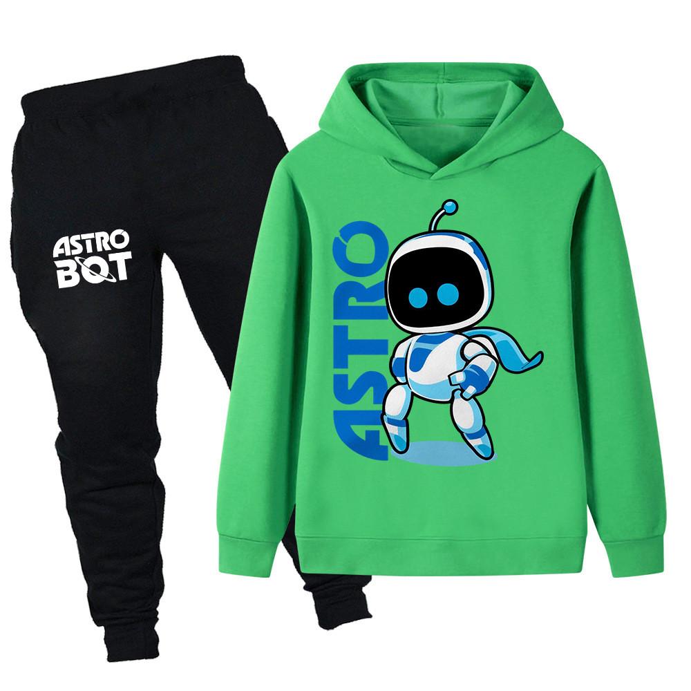 

PB1337 Kids Boys Girls Astro Bot Printed Long Sleeves Hoodie Trousers Sets 160cm