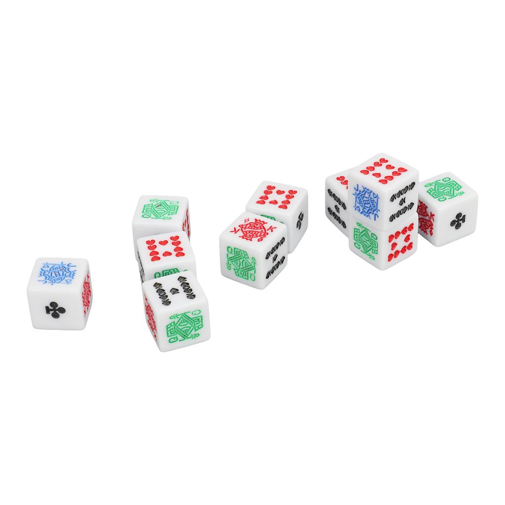 20 Pieces 6 Sided Poker Dice Acrylic Game Dice Set Great for Poker Games Party Supplies Birthday Party Games