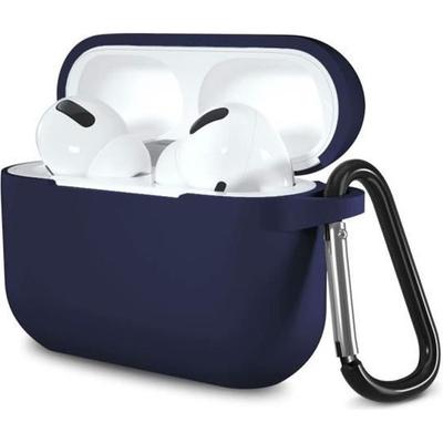 Pouzdro AirPods Pro - Phonillico - Silikon Tmavě Modré - Ochrana Proti Nárazu - Karabina Součástí