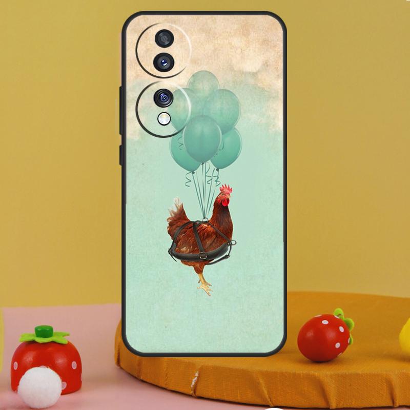 Cartoon Chicken Rooster Case For Honor 200 Pro X9a X9c X8a X7a X6a X7 X8 X9 X8b X9b 50 70 90 Magic 5 6 Lite Cover