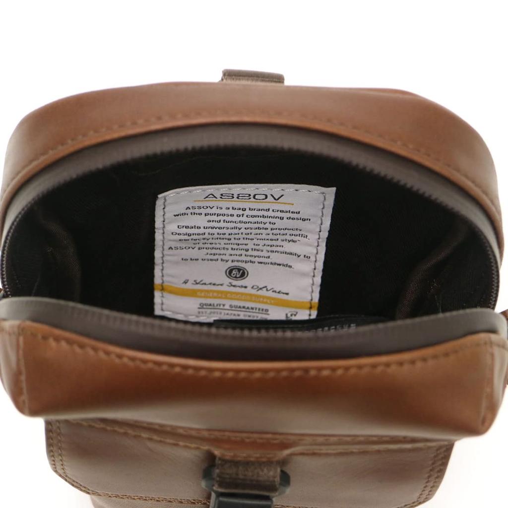 ASSOB Habit Shoulder Series Water Proof JES Leather Porch, Chocolate, 072100-23