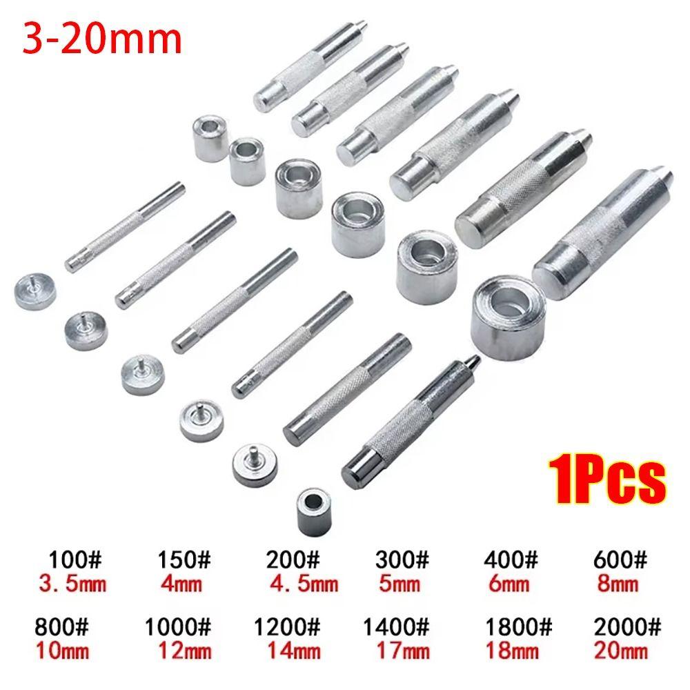 

1Pcs DIY Аксесуари Шкіряні люверси Форма з вуглецевої сталі Інструмент для встановлення втулки 2000# 20mm