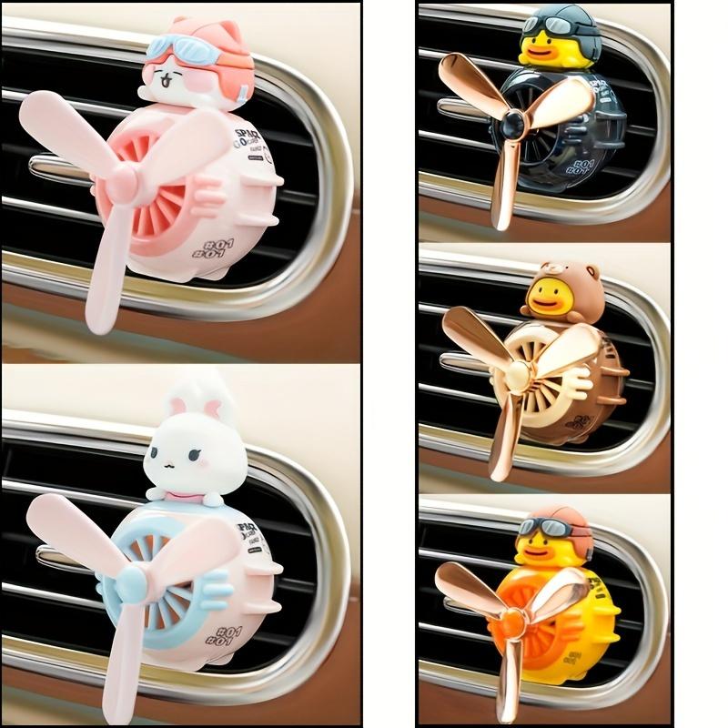 Deodorante per auto a forma di anatra pilota, diffusore per auto, elica rotante, ventilatore per presa d'aria per auto, decorazione creativa per profumo per auto, per presa d'aria per auto