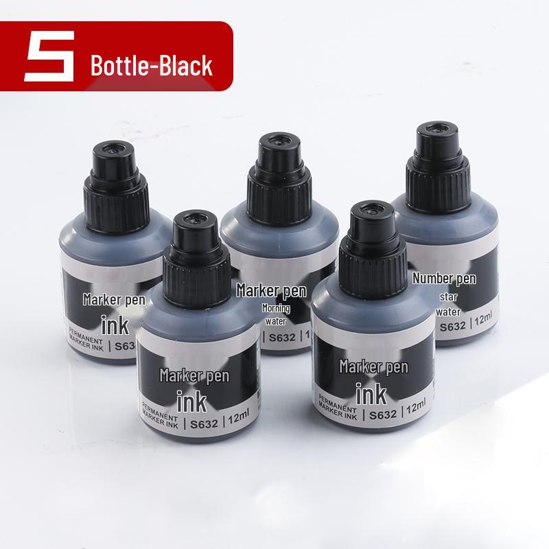 Набор из 5 черных водостойких чернил на масляной основе для ручек-лайнеров