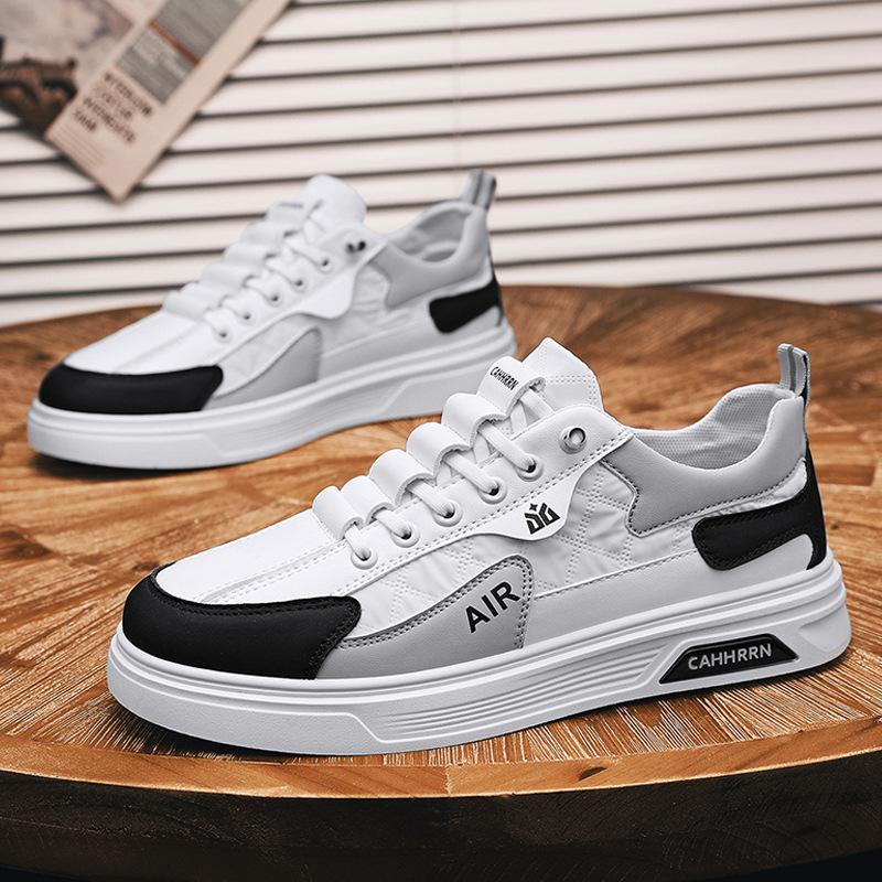 

Мужская обувь летняя дышащая 2025 новая универсальная спортивная и повседневная плоская белая обувь для доски мужская рабочая модная обувь 44