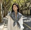 Silk scarf women's spring and autumn Korean version versatile 91 plain crepe satin square scarf mulberry silk silk scarf with shawl