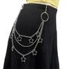 Retro Metal Star Waist Chain: Women's Punk Street Style Multi-layer Chain