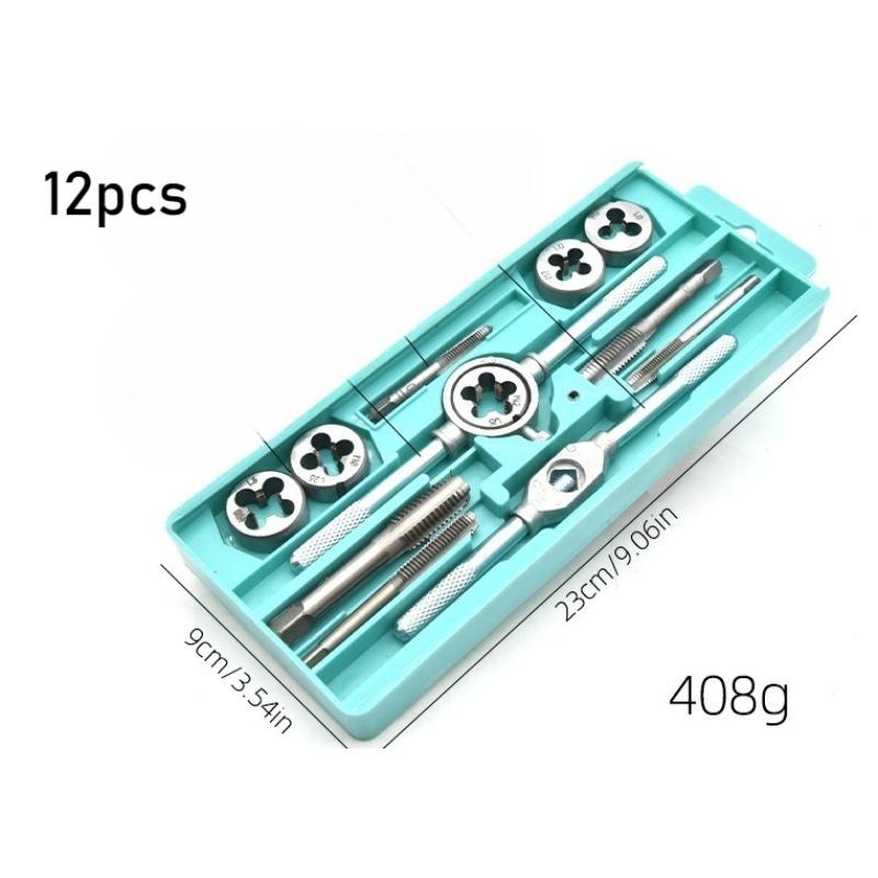 Набор комбинированных метчиков и плашек (M3-M12) - Прецизионно изготовленный ручной метчикодержатель и плашкодержатель для нарезания метрической резьбы