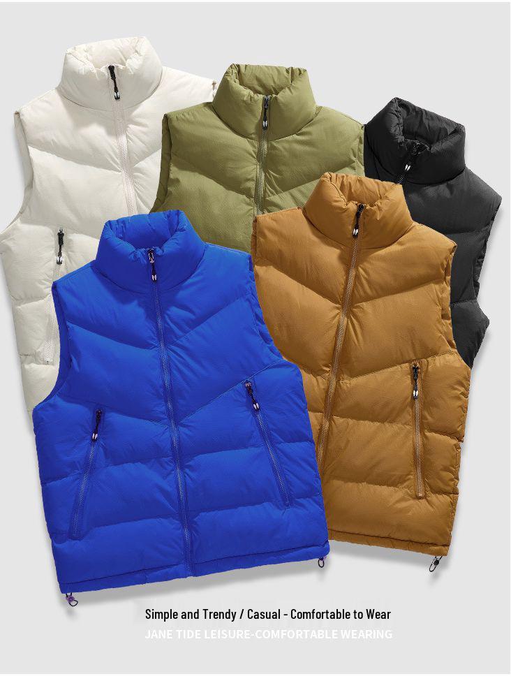 Gilet invernale stile coreano da uomo - Capo esterno imbottito in cotone senza maniche alla moda