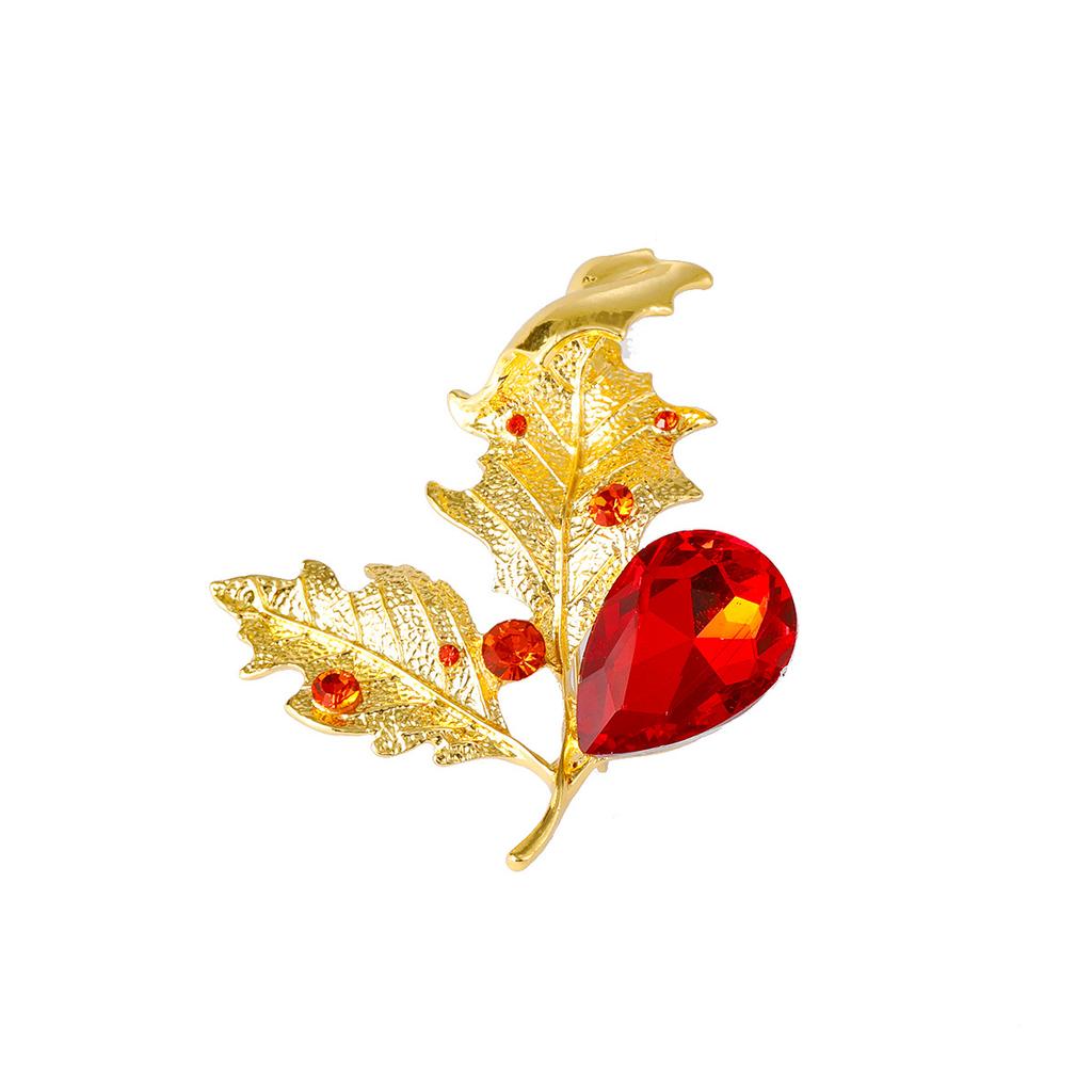 Premium Maple Leaf Brooch Women's Summer Light Luxury Brooch Metal Anti-light Pin Jewelry Wholesale Hat Decoration Men