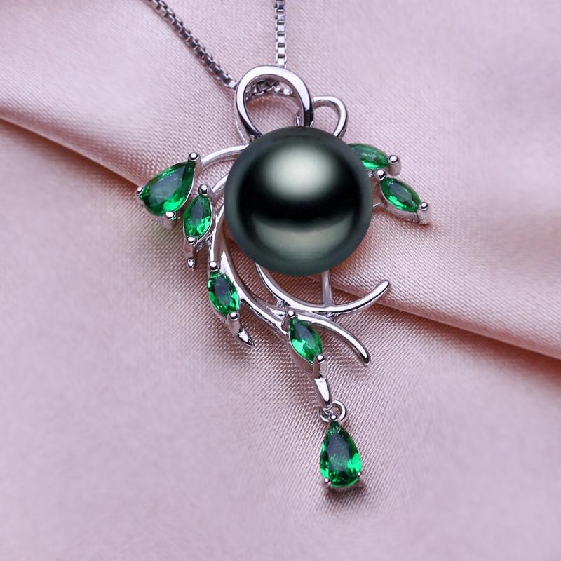 

SENIKO 10-11 мм большой пресноводный жемчуг модные зеленые австрийские хрустальные ожерелья в виде листьев для женщин D