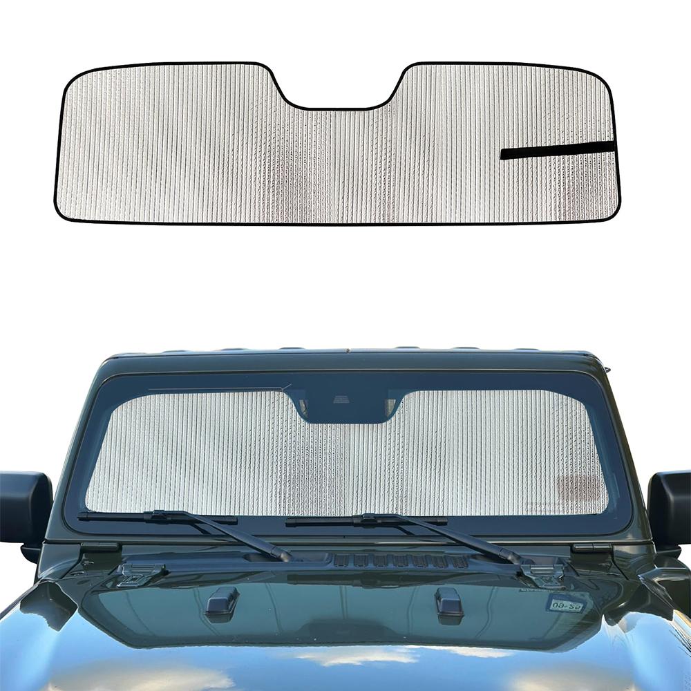 Windshield Sunshade Window Mesh Cover Insect Net for Jeep Wrangler JL Gladiator JT 2025-2026 Interior Protection Accessories