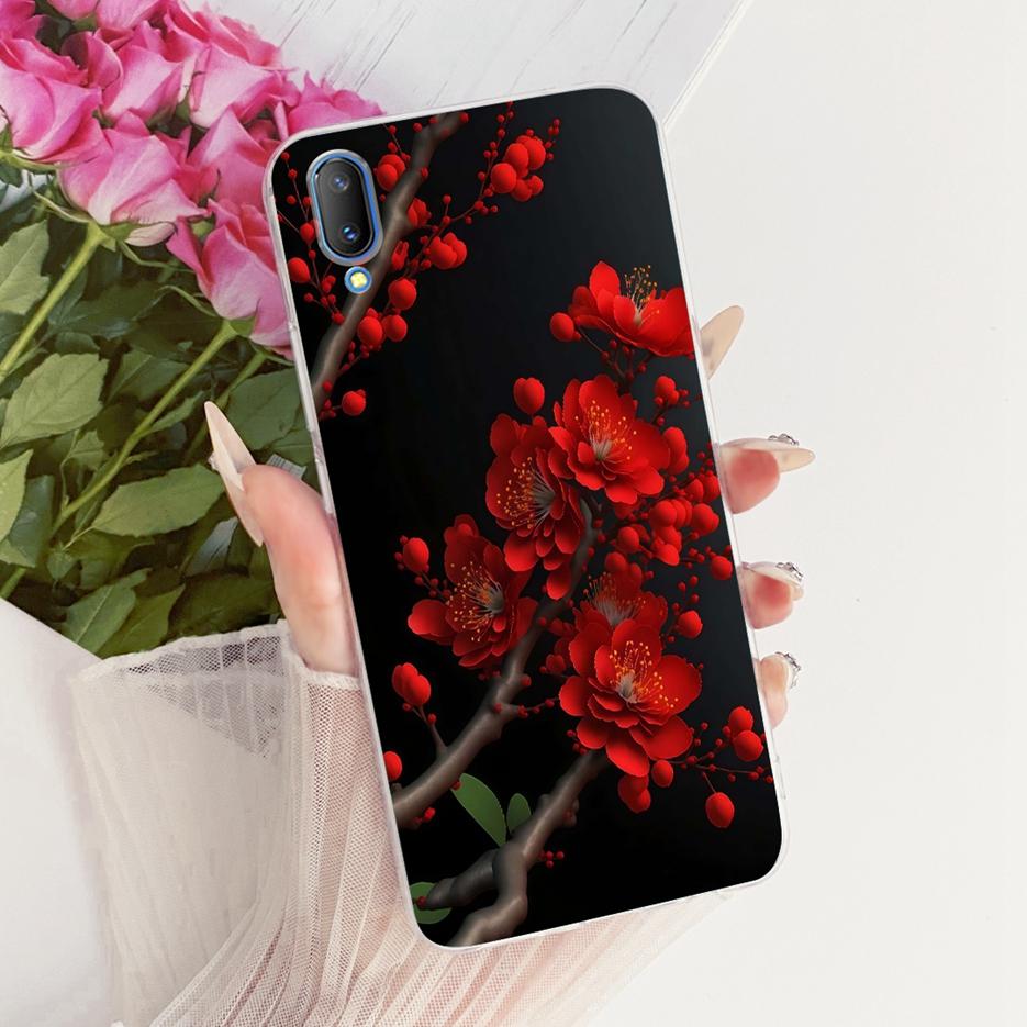 For Vivo V11 \ Vivo V11i Case 1806 1804 1814 New Flowers Butterfly Painted Cover Soft Silicone Case For Vivo V11 Pro V11i Fundas
