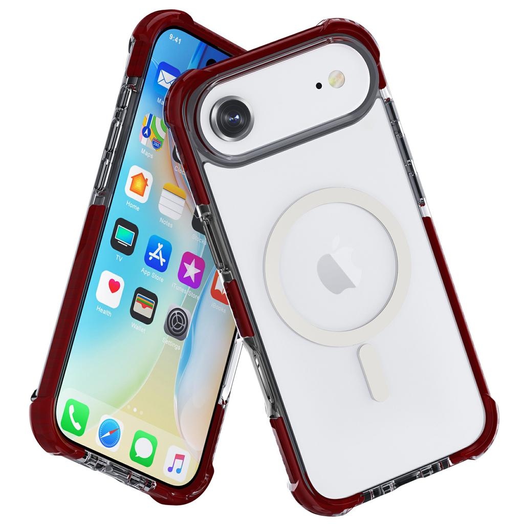 For iPhone 17 Air Case Compatible with MagSafe Reinforced Corners TPU+Acrylic+TPE Phone Cover