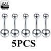 1/5pcs ASTM F136 G23 Titanium 14G Belly Button Ring Navel Nombril Piercing CZ Sexy Women Body Jewelry Ombligo