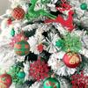 16/45PCS Plastic Christmas Ball Set 3-6cm Electroplated Xmas Ornament Ball Reindeer Snowflakes Christmas Tree Balls Storefront