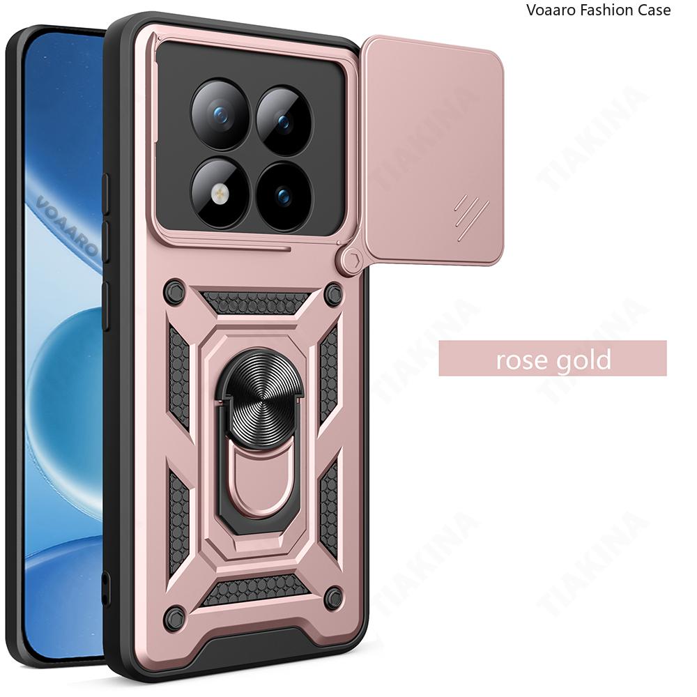 Slide Lens Armor Funda for Xiaomi Redmi Note 15 Pro Plus 5G China Case for Redmi Note 15 Pro 5G Case Magnetic Ring Stand Cove