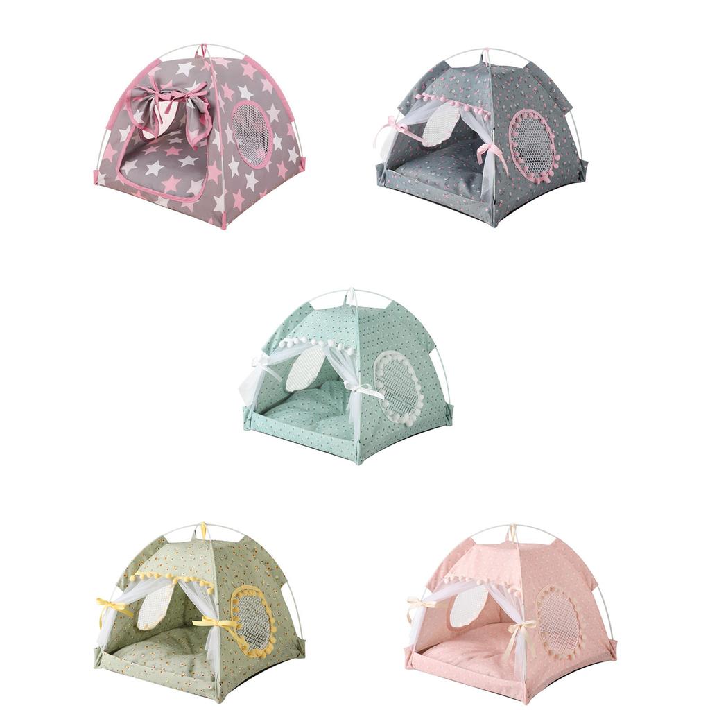Pet Teepee Dogs Cat Bed for Cat Dogs Outdoor Camping Resting Tent Portable Lightweight Puppy Cat Pet Tent Moisture-Proof