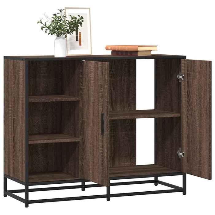 VidaXL Buffet chêne marron 92x35x76 cm Bois d'ingénierie 849023