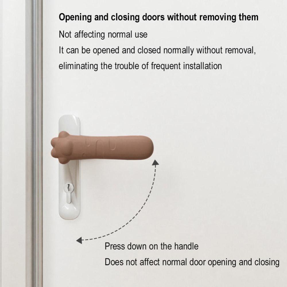 Cat Claw Door Knob Cover Silicone Protective Pad Cute Kids Safety Doorknob Protector  Home