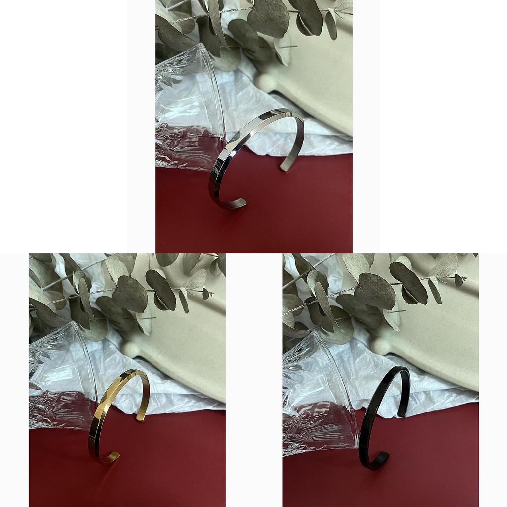 Minimalistisches Geometrisches Edelstahlarmband Für Männer Und Frauen Modeschmuck