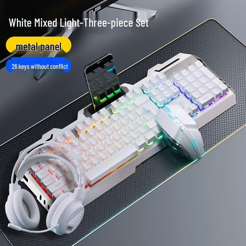 Muzama Gaming Keyboard, Mouse, and Headset Set – Wired/Wireless Esports Peripherals