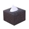 JNL European Style Leather Square Tissue Box