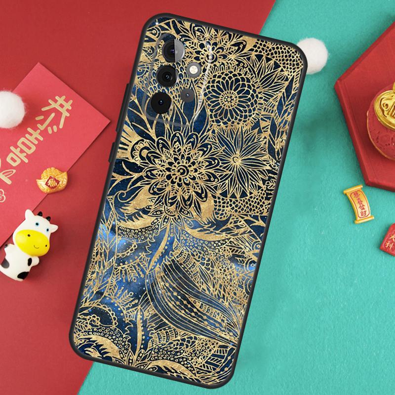 Indian Pattern Mandala Case For Samsung Galaxy A35 A55 A25 A15 A51 A71 A12 A32 A52 A13 A33 A53 A14 A34 A54 Cover