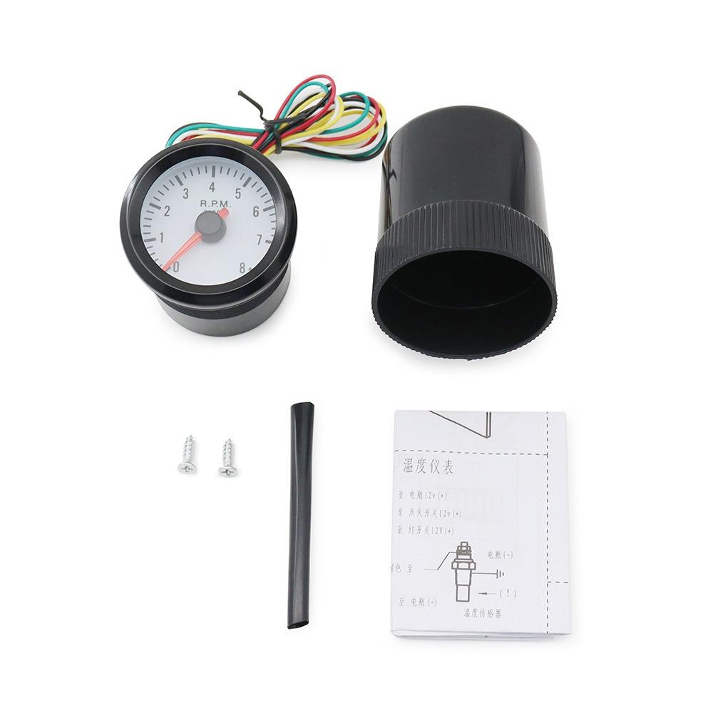 2"52MM 12V Car Auto Tachometer Gauge 0-8000RPM Mechanical Speed Meter with Gauge Pod Holder Car RPM